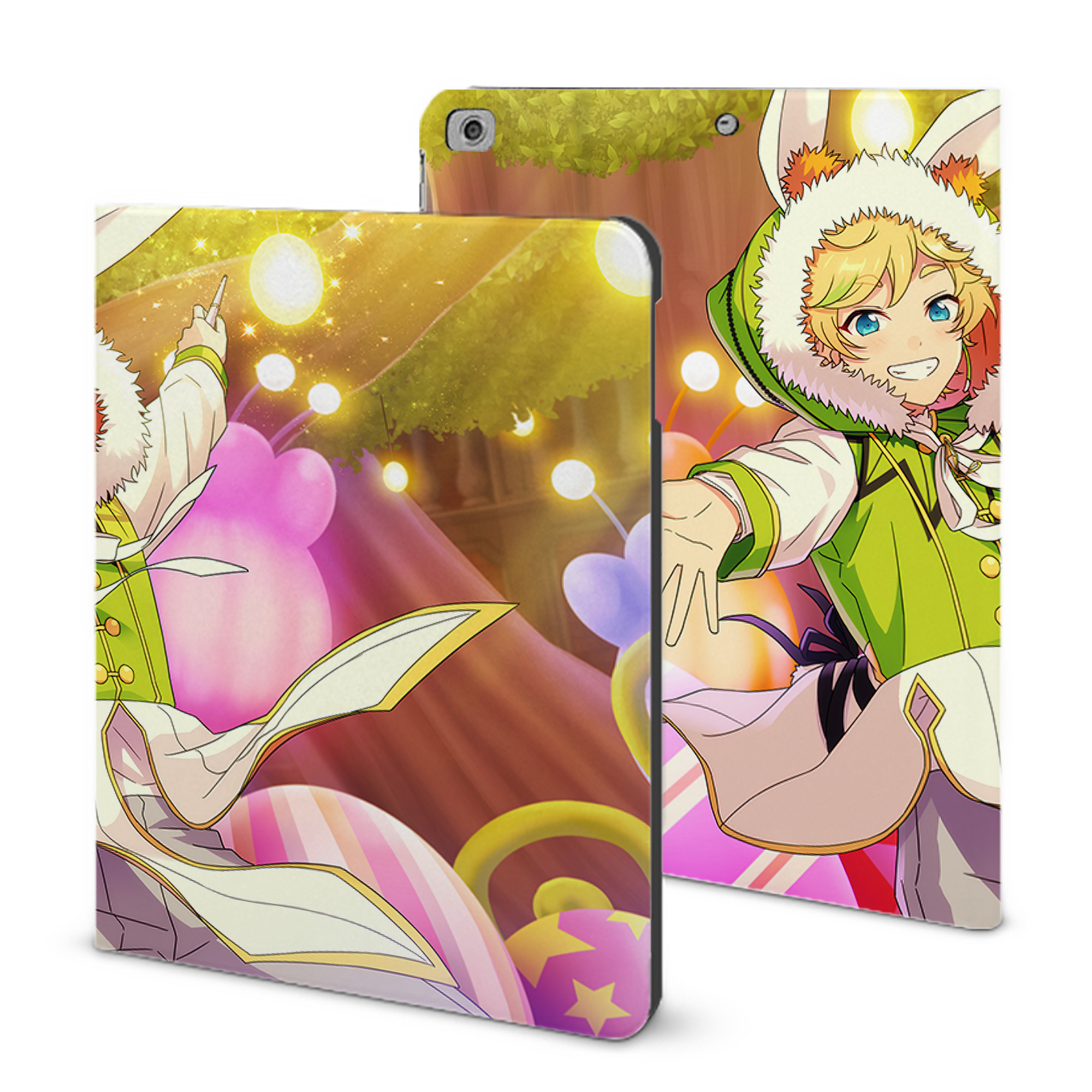 （画像用） あんさんぶるスターズ! Ensemble Stars IPad ケース ブック型 PUレザー TPU 耐衝撃 軽量 薄型 ペン収納なし 全面保護 IPad 各モデル対応